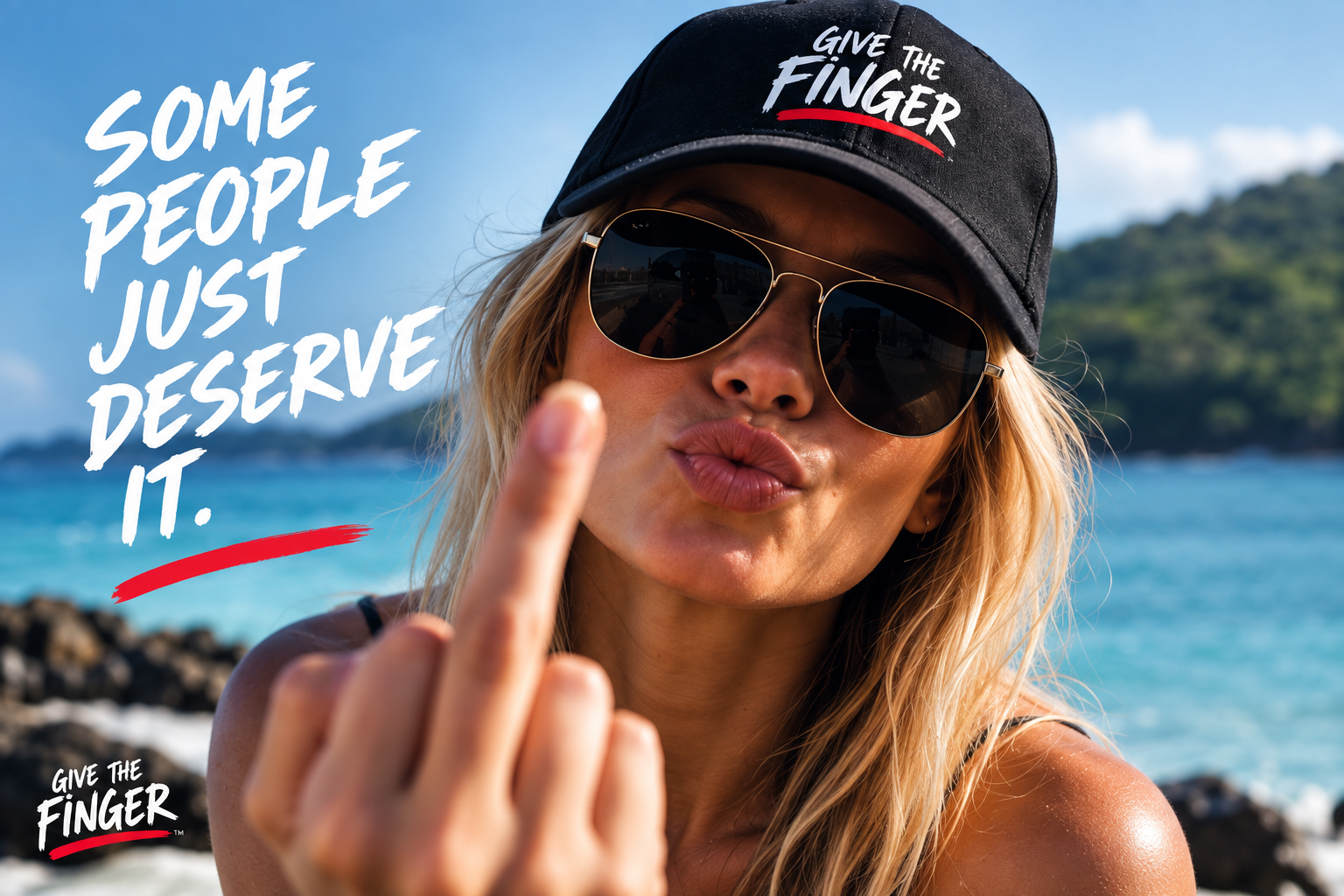Give The Finger beach campaign: Some people just deserve it